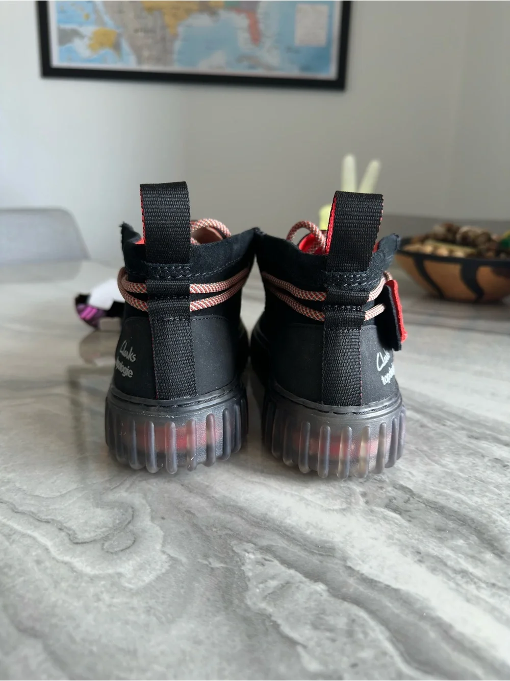 Topologie x Clarks Torhill Hi Interest Black Climbing Chukka Boots